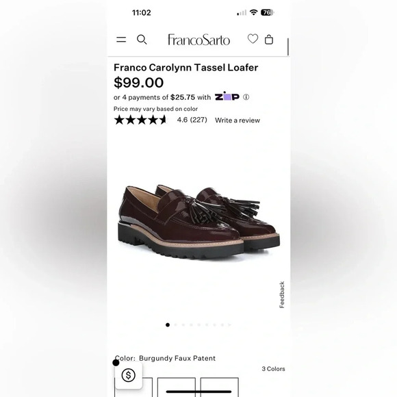 Franco Sarto Shoes - NWT Franco Sarto Carolynn Tassel Loafer Shoe Burgundy Women 7.5